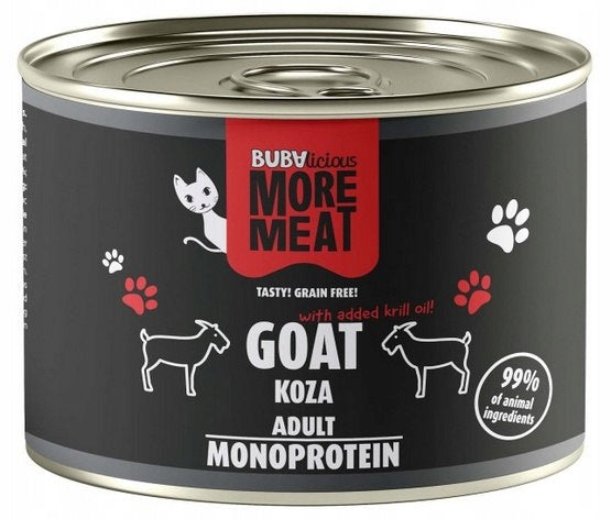 BUBAlicious Cat More Meat Mono Goat Can 185g
