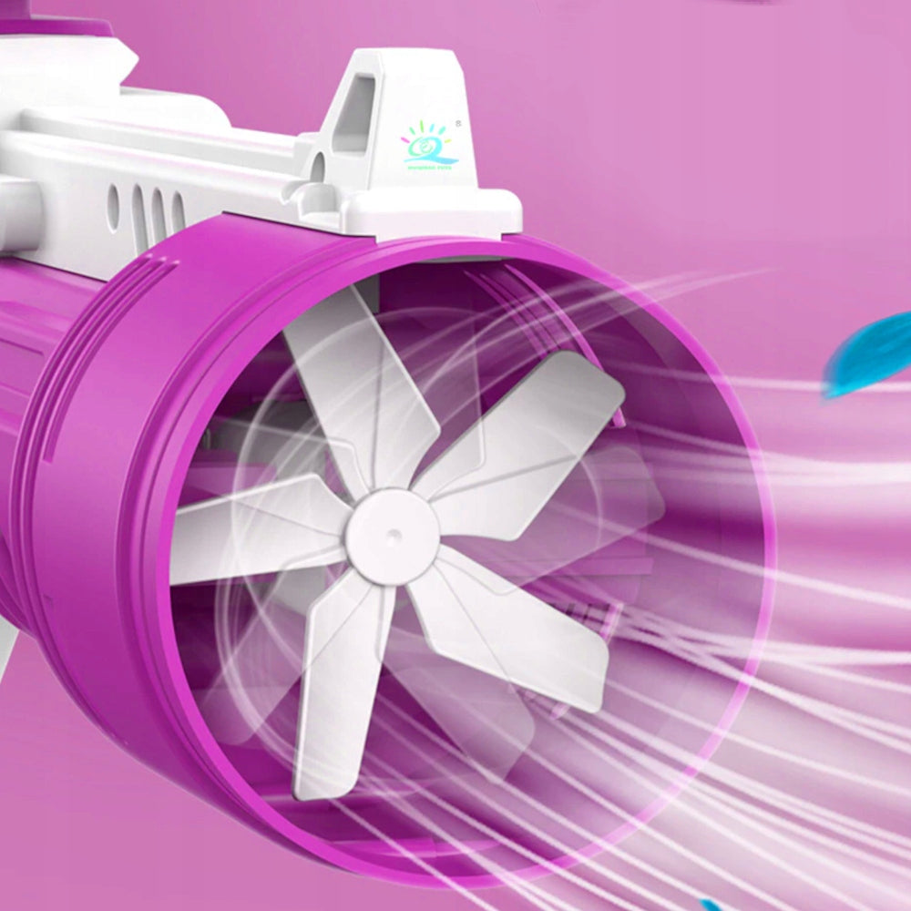 BUBBLE GUN BUBBLE MACHINE AUTOMATIC LED LAUNCHER + BUBBLE LIQUID Kid's age 3＋ years