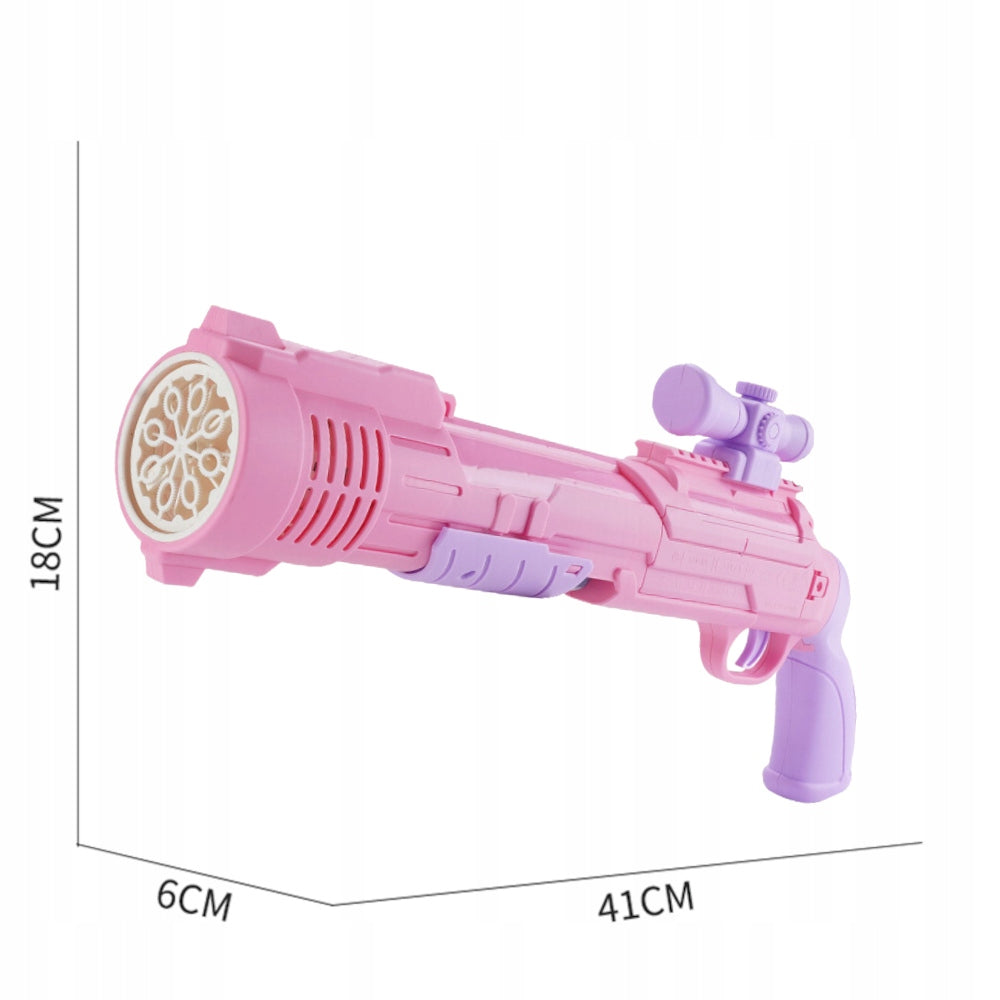 BUBBLE GUN BUBBLE MACHINE AUTOMATIC LED LAUNCHER + BUBBLE LIQUID Kind pistols