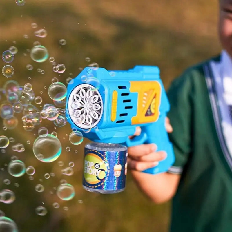 BUBBLE GUN BUBBLE MACHINE FOR BATTERIES+ LIQUID + 4x BATTERIES BLUE Manufacturer code PISTOLET NA BAŃKI MYDLANE+ 50ml płyn+ baterie