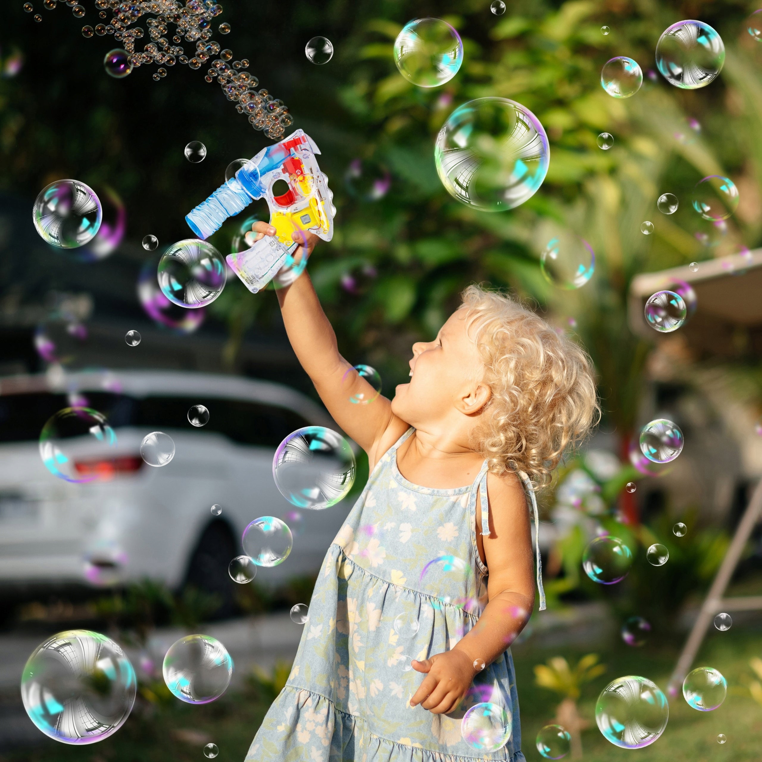BUBBLE GUN SOAP BUBBLE MACHINE AUTOMATIC ILLUMINATED Kind pistols