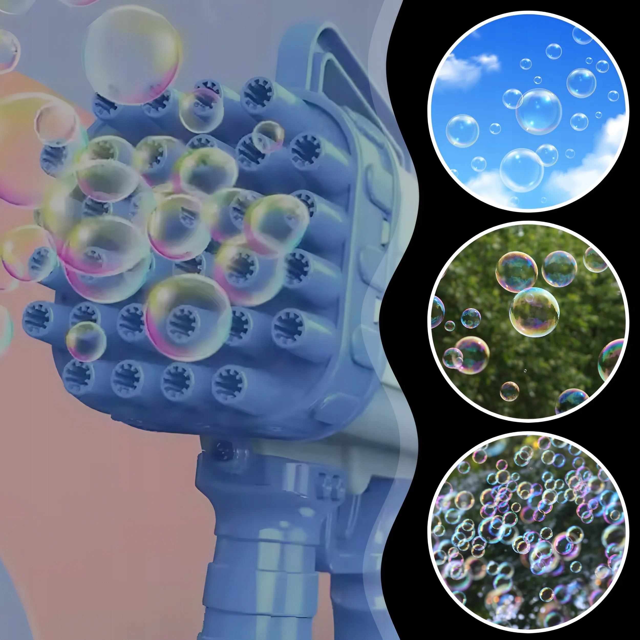 BUBBLE GUN SOAP BUBBLE MACHINE AUTOMATIC + LIQUID INCLUDED Brand MEMFLOW
