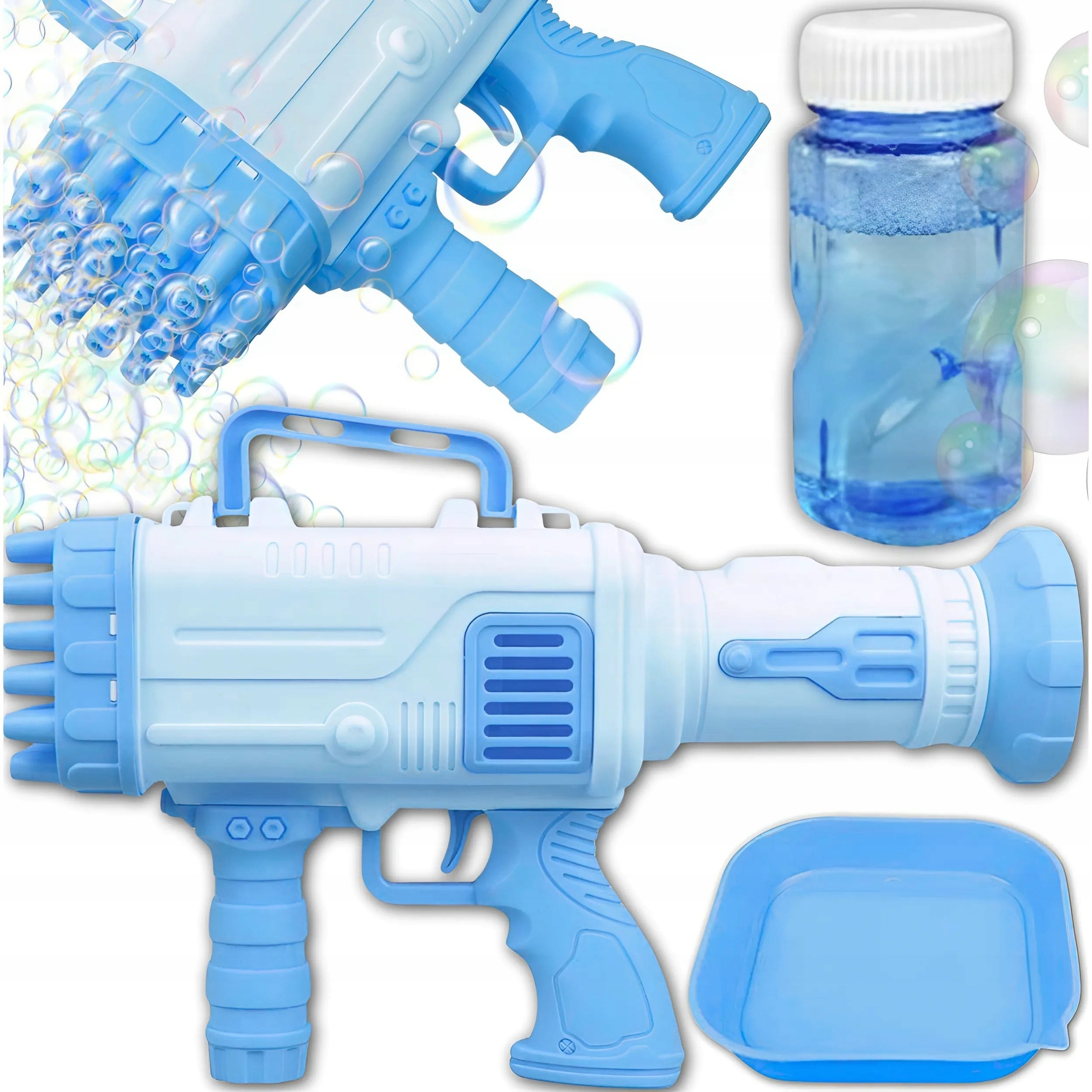 BUBBLE GUN SOAP BUBBLE MACHINE AUTOMATIC + LIQUID INCLUDED Manufacturer code Pistolet do baniek maszyna baniek mydlanych
