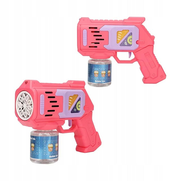 BUBBLE GUN SOAP BUBBLE MAKING MACHINE + LIQUID + 4x BATTERIES Kind machine