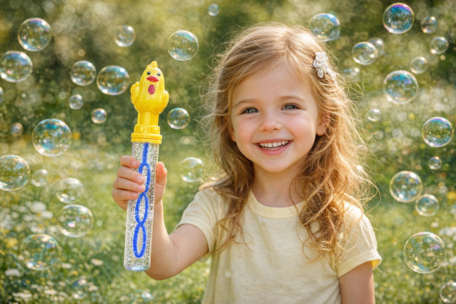 BUBBLE SOAP CHICKEN BUBBLE SWORD LARGE 26CM Packaging status original