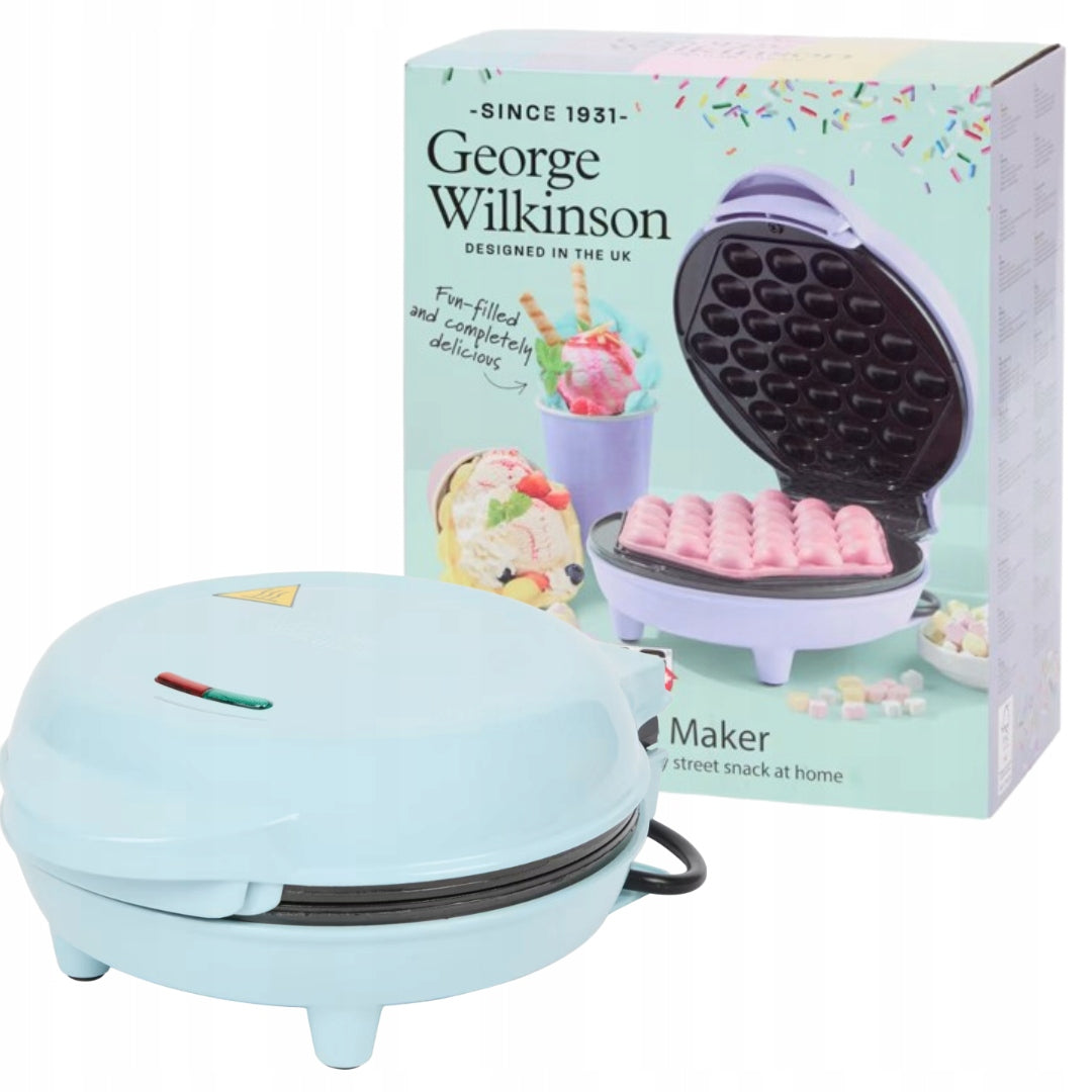 BUBBLE WAFFLE MAKER NON-STICK COATING BLUE Ø18