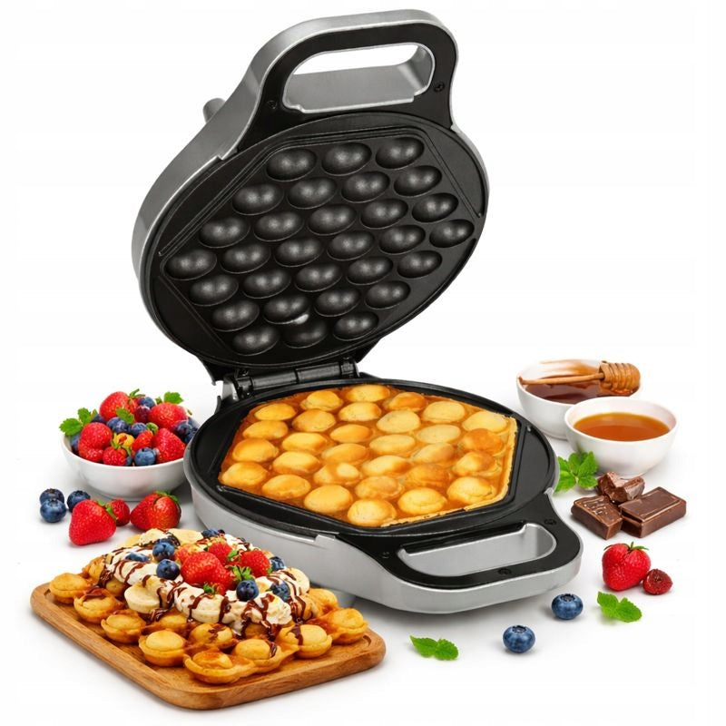 BUBBLE WAFFLE MAKER WAFFLES EGG WRAPPED BUBBLE Puffs 850W STRONG 700W