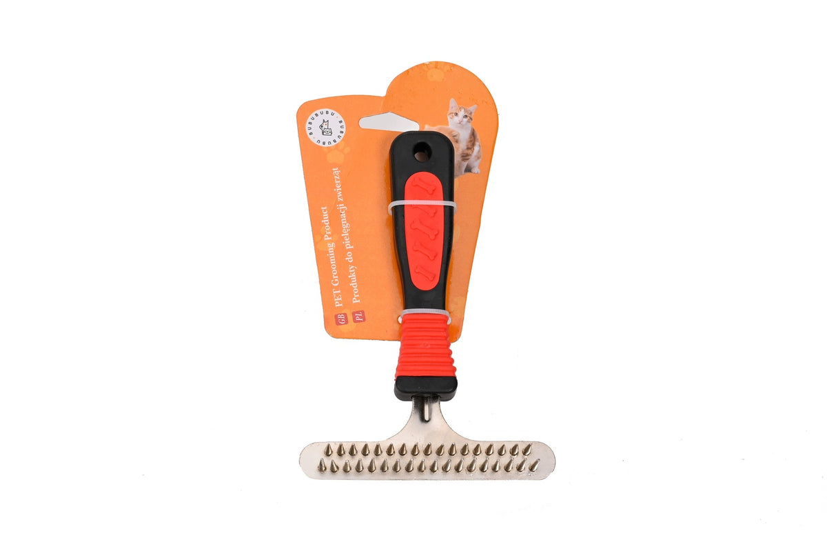 BUBU Double Row Metal Scraper Red-Bone 11x15,5cm