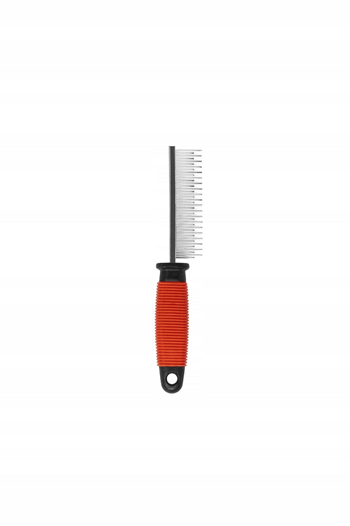 BUBU Metal Comb with Rubber Handle Graduated Teeth L
