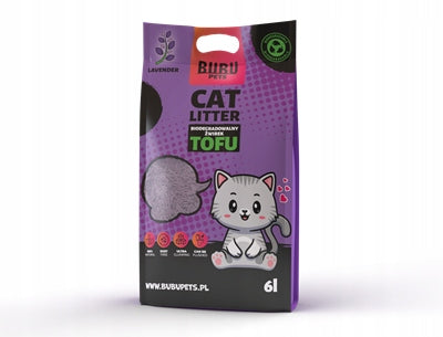 BUBU PETS Cat Litter Tofu Biodegradable 2,5kg/6L Lavender