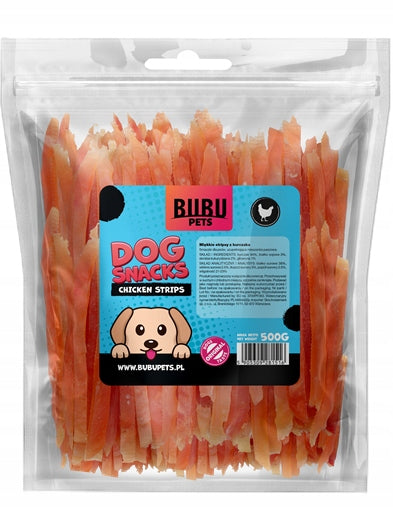 BUBU PETS Dog Treat 500g stripsy chicken strips soft