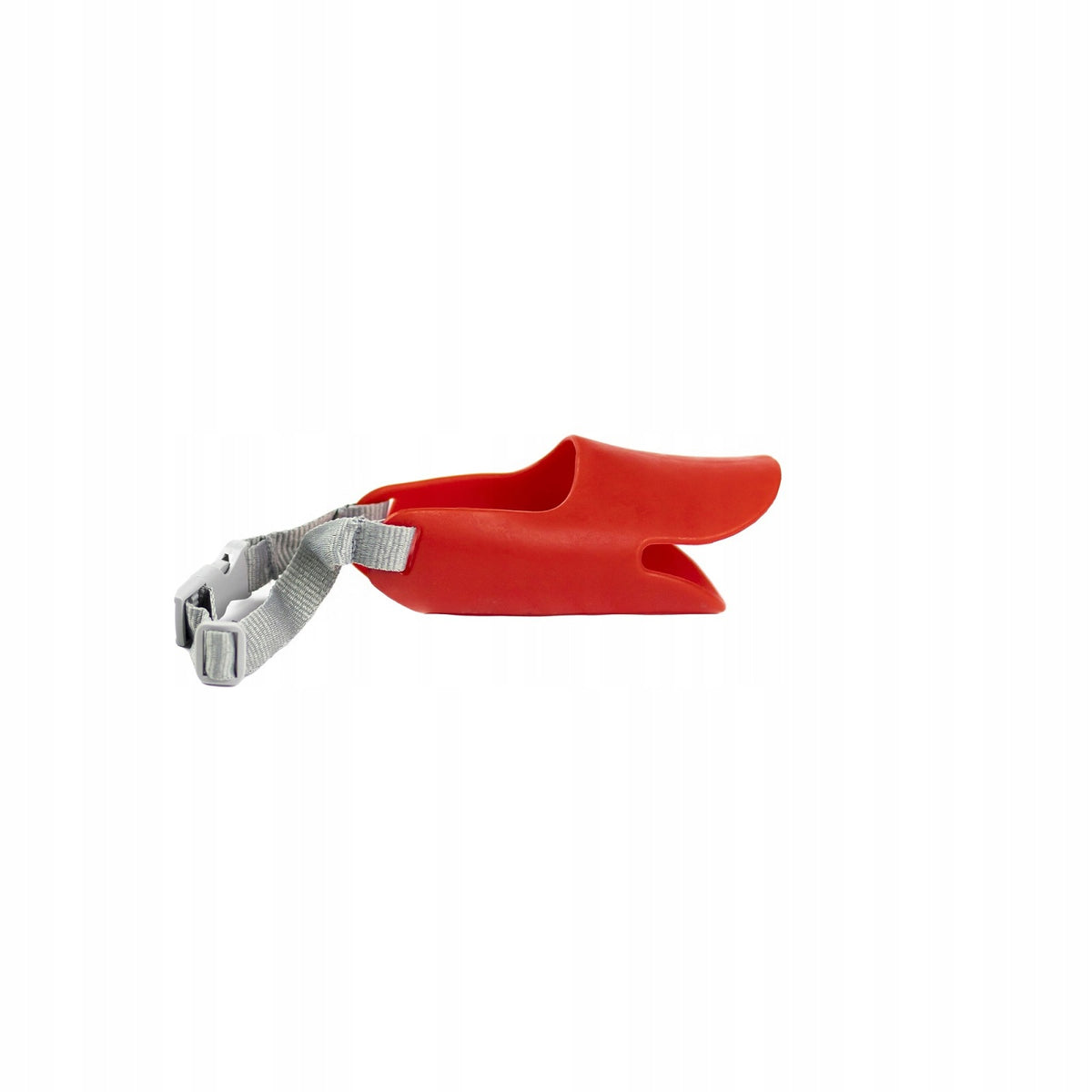BUBU PETS Silicone muzzle dog duck soft adjustable red L