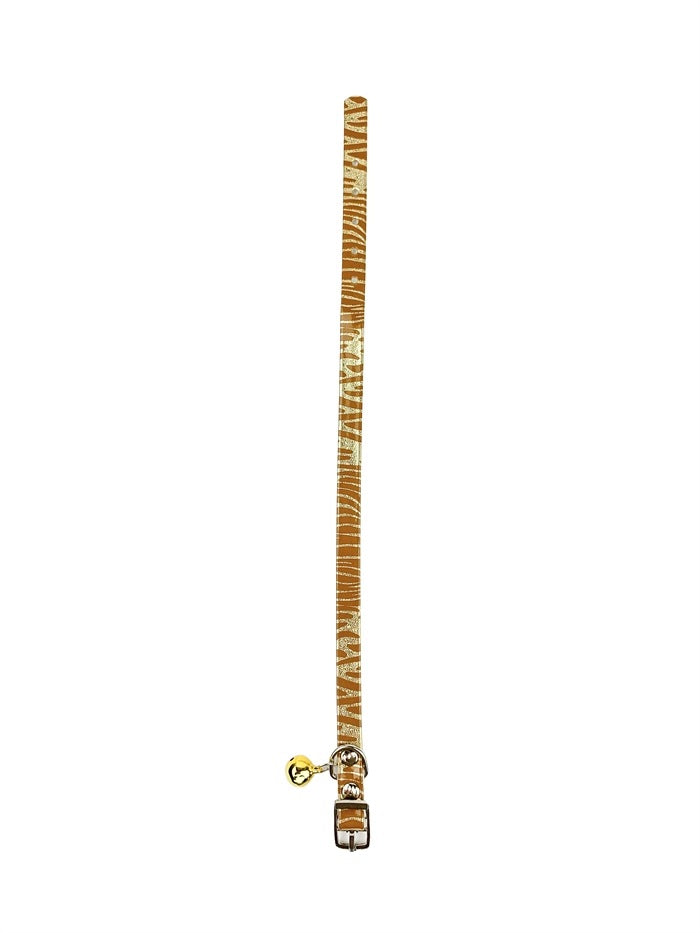 BUBU Zebra Pattern Cat Collar with Bell 10mm