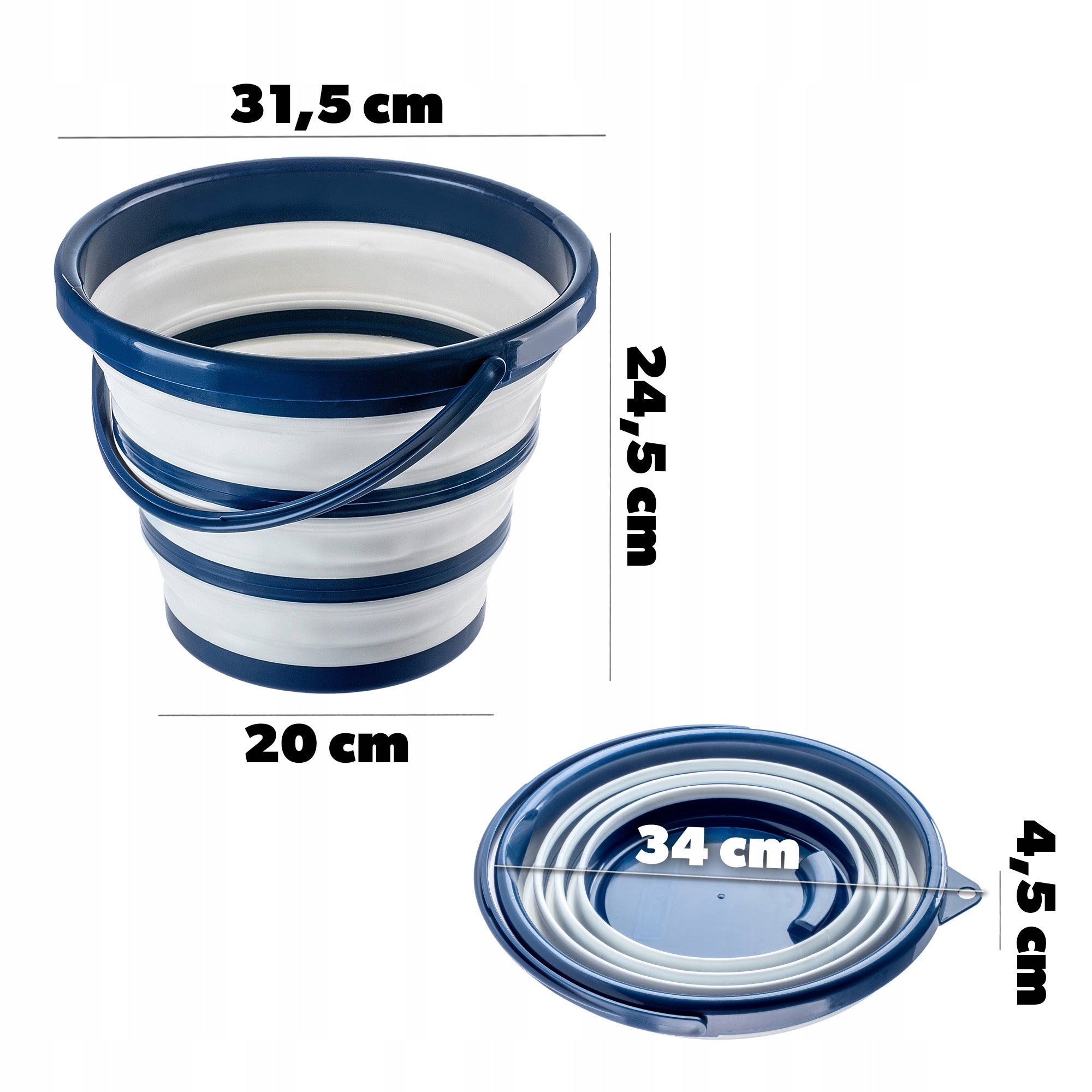 BUCKET 10L FOLDING SILICONE FISHING UNIVERSAL CAMPING Manufacturer code K8420_1