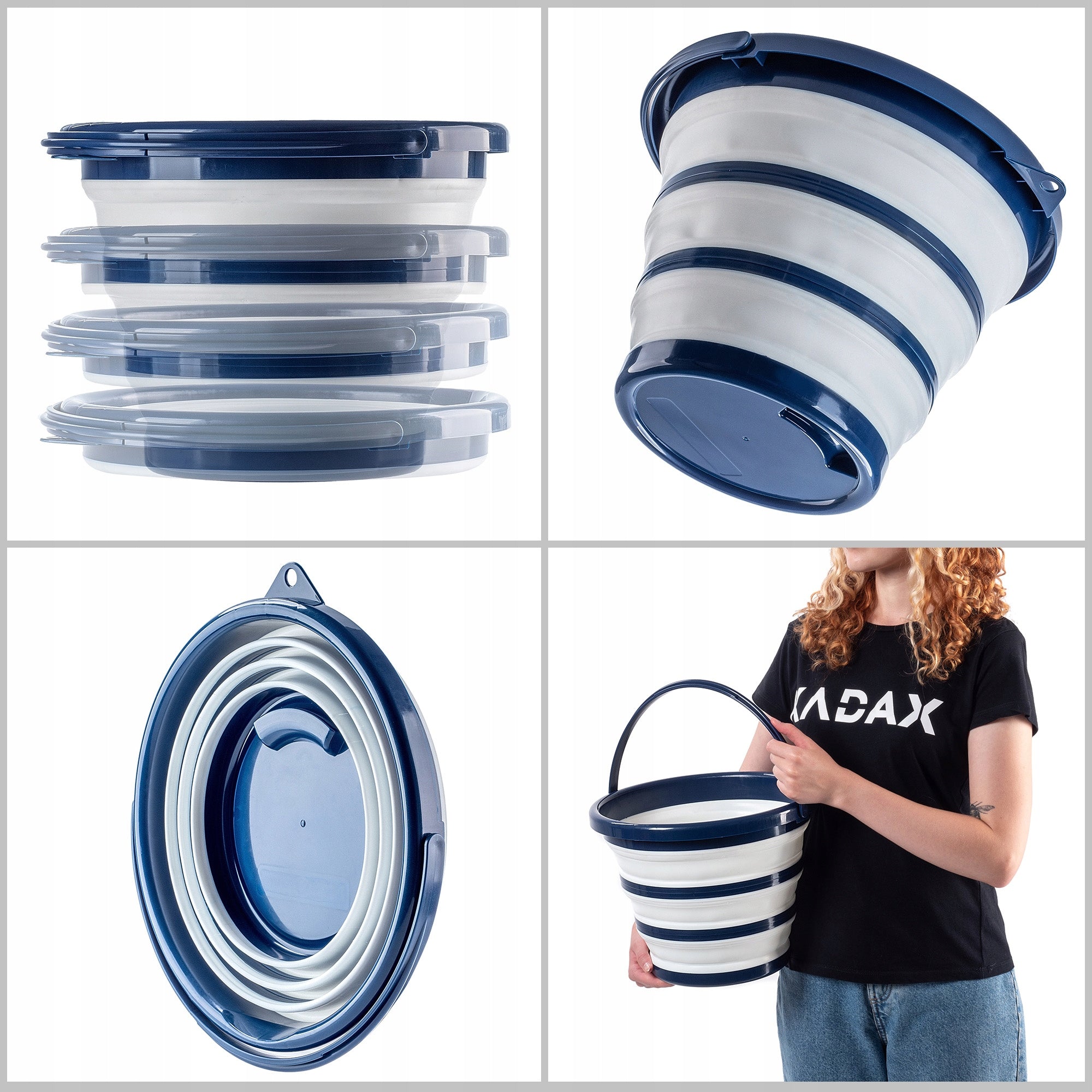 BUCKET 10L FOLDING SILICONE FISHING UNIVERSAL CAMPING Product weight with unit packaging 0.5 kg