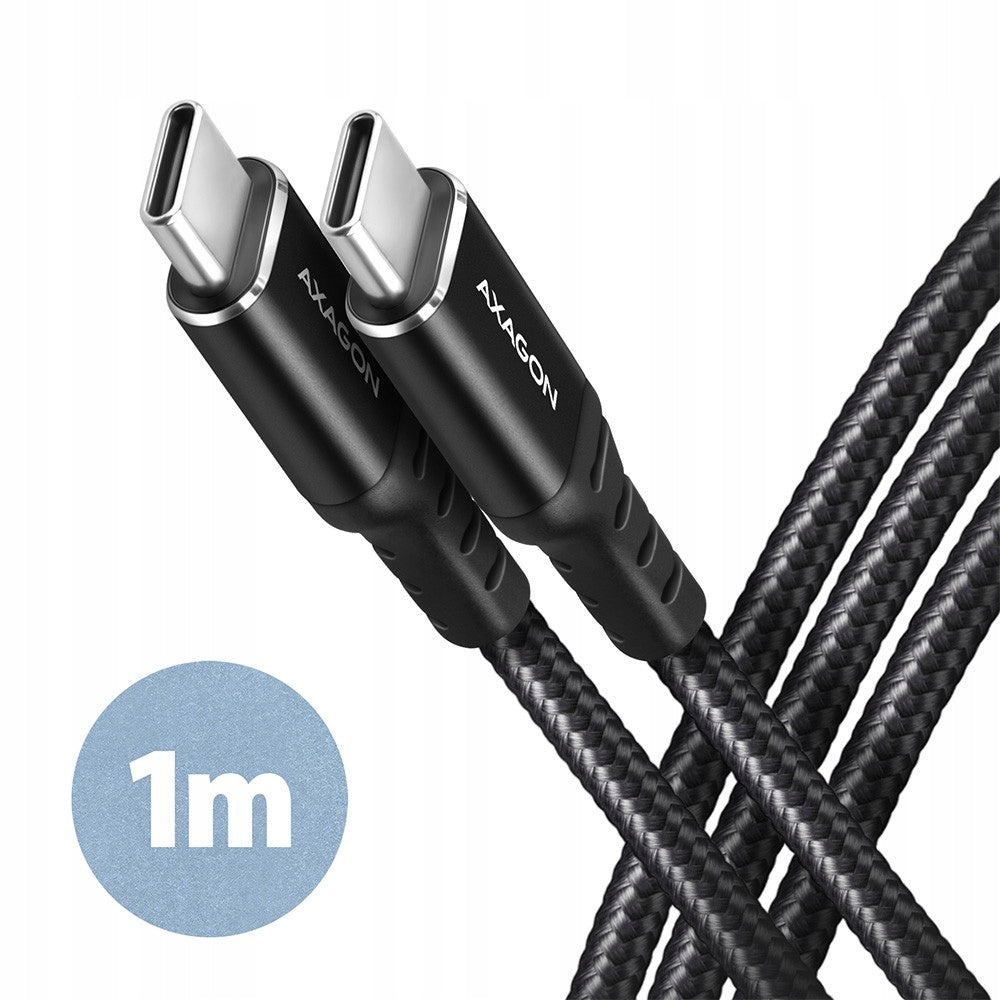 BUCM-CM10AB USB-C Cable - USB-C 2.0, 1m, PD 60W, 3A, ALU, Braid Black
