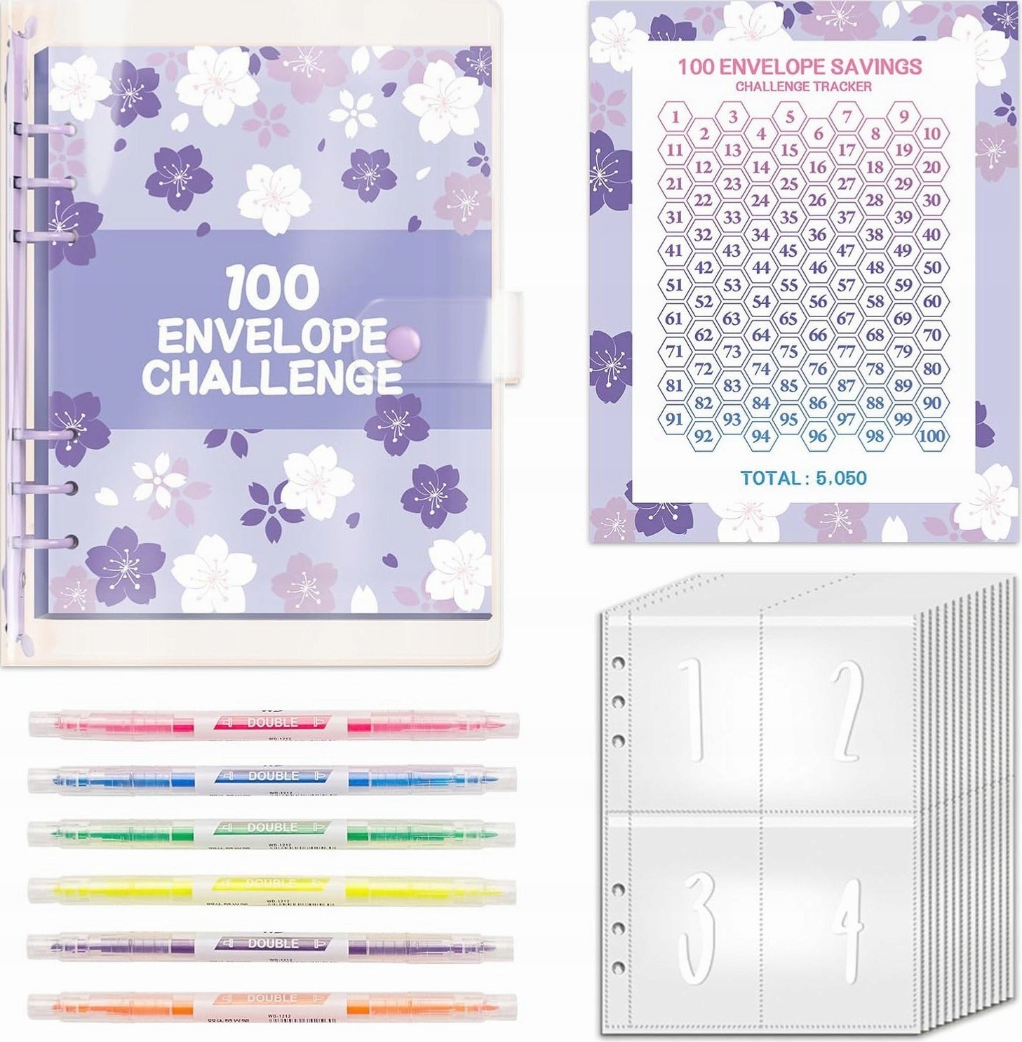 BUDGET BINDER A5 100 ENVELOPES PLANNER ORGANIZER SAVING SET