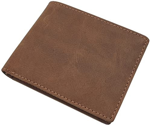 BUFFALO LEATHER WALLET WITH RFID PROTECTION FOR MAN COGNAC FOR HOME Brand no brand