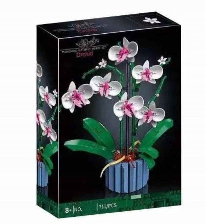 BUILDING BLOCKS PLASTIC ORCHID WHITE FLOWER HIT GIFT Brand Kare Design