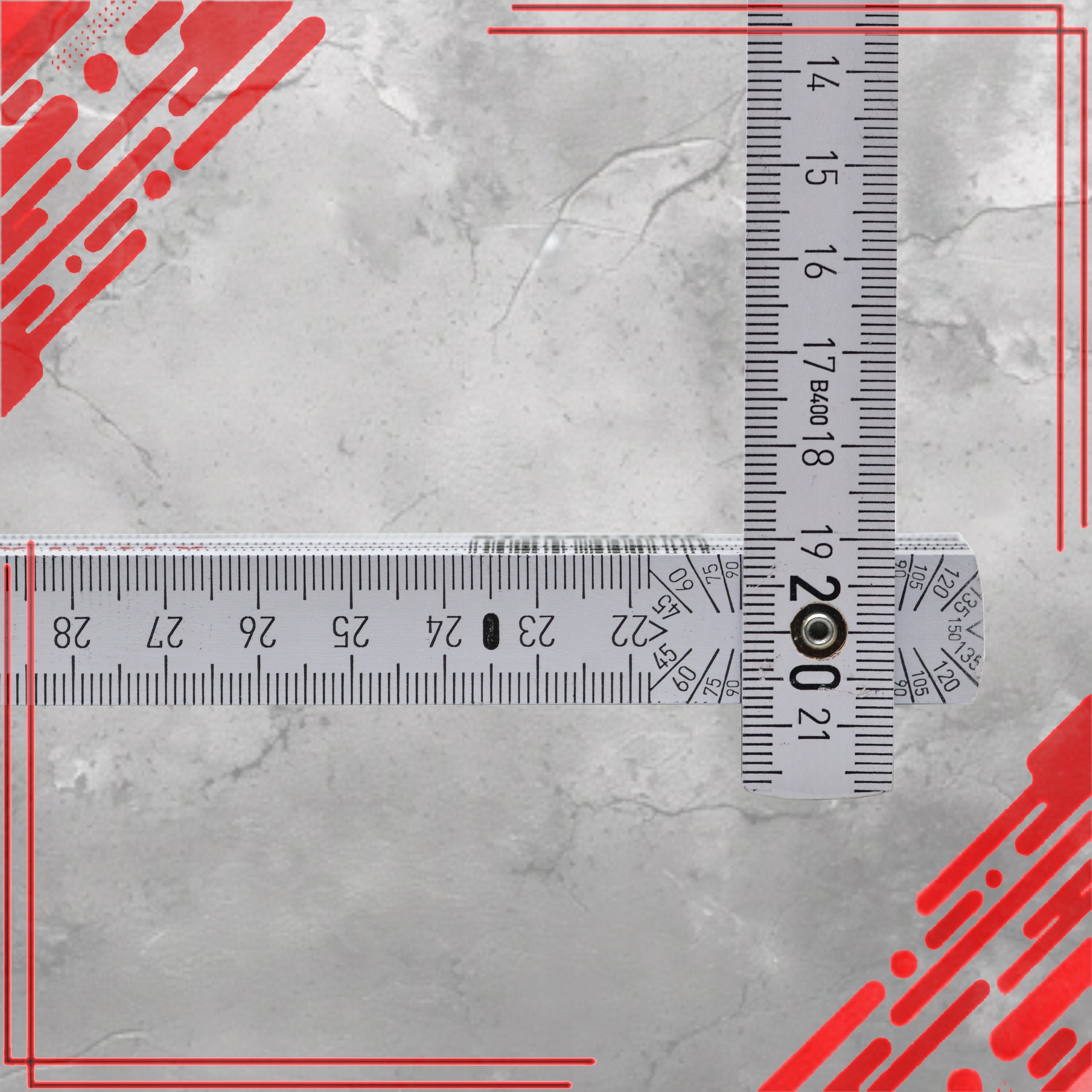 BUILDING RULE MEASURE, FOLDABLE, WOODEN, 2M, DOUBLE-SIDED Manufacturer code 4932459302