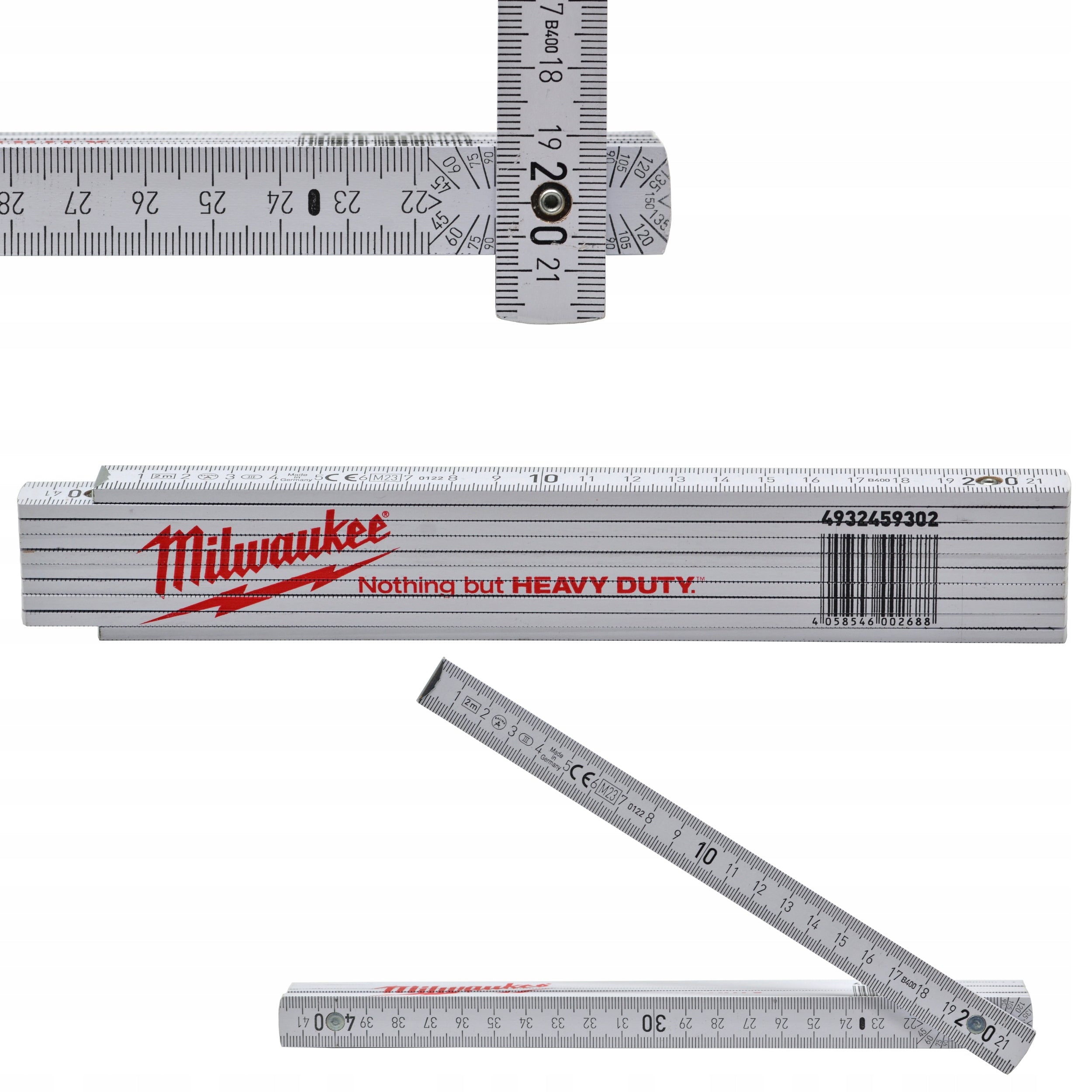 BUILDING RULE MEASURE, FOLDABLE, WOODEN, 2M, DOUBLE-SIDED