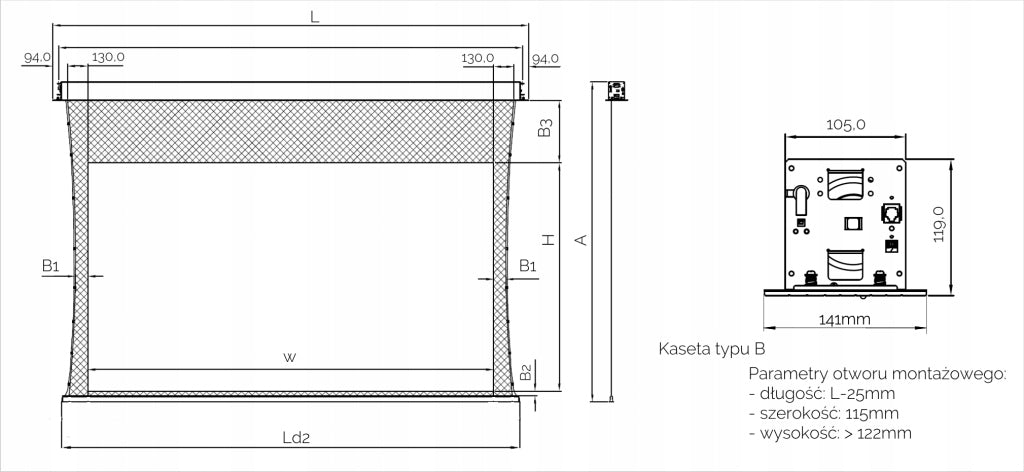 BUILT-IN SCREEN SUPREMA KASTOR PRO 305x190cm MW EAN (GTIN) 8886462564388