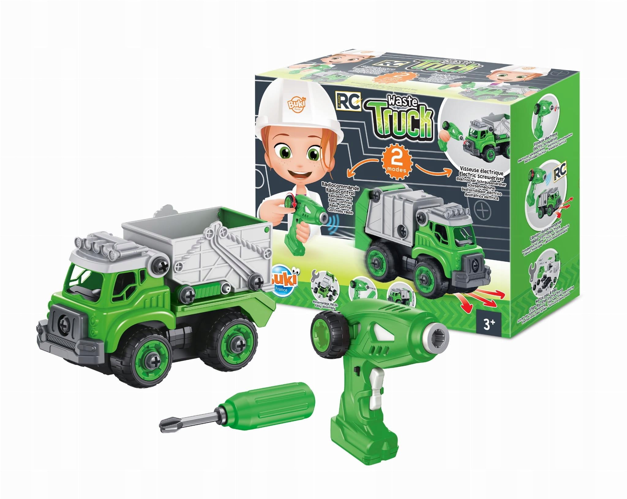 BUKI - Remote Controlled Turning Garbage Truck - Construction Kit Brand Buki