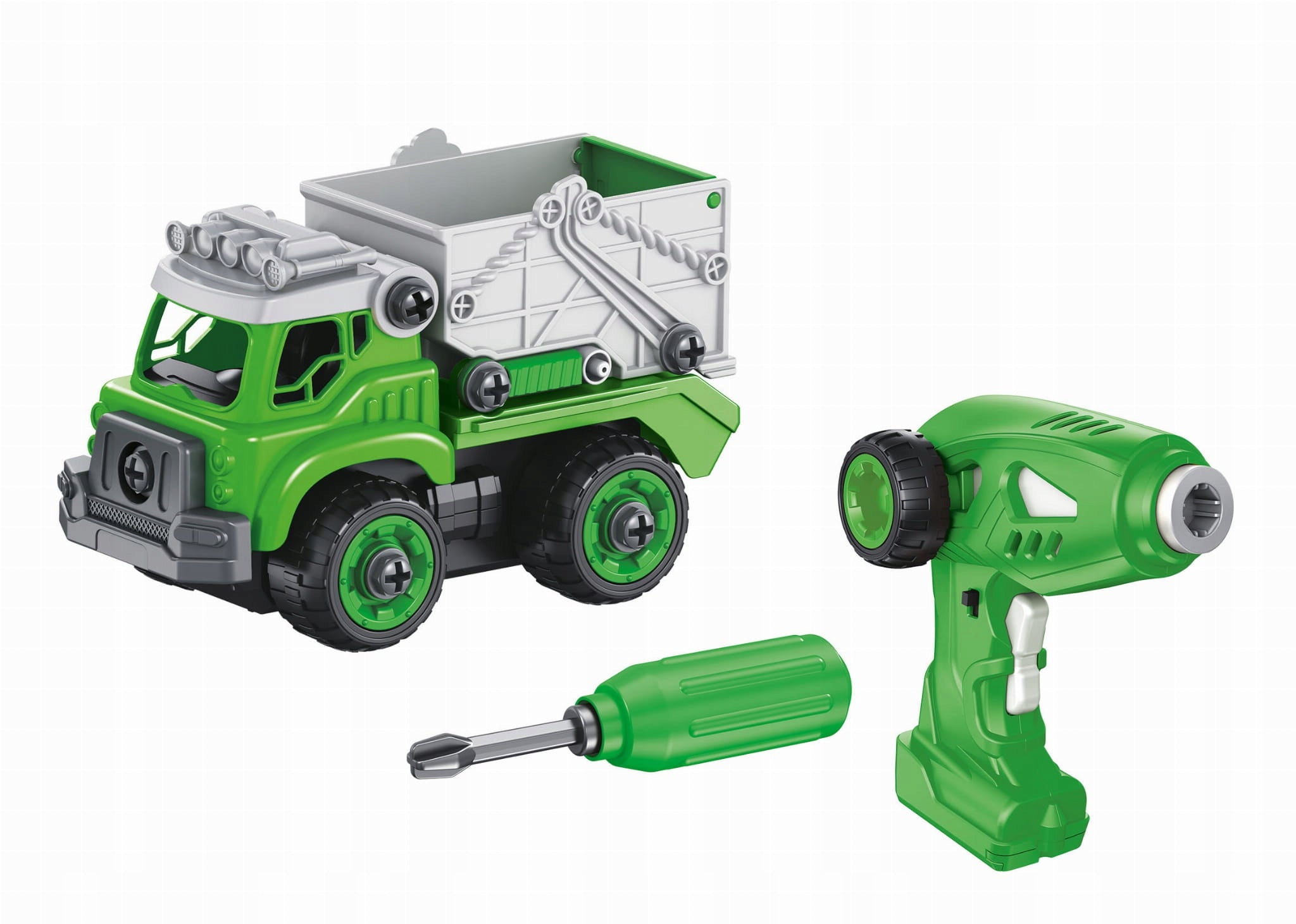 BUKI - Remote Controlled Turning Garbage Truck - Construction Kit Color multicolor