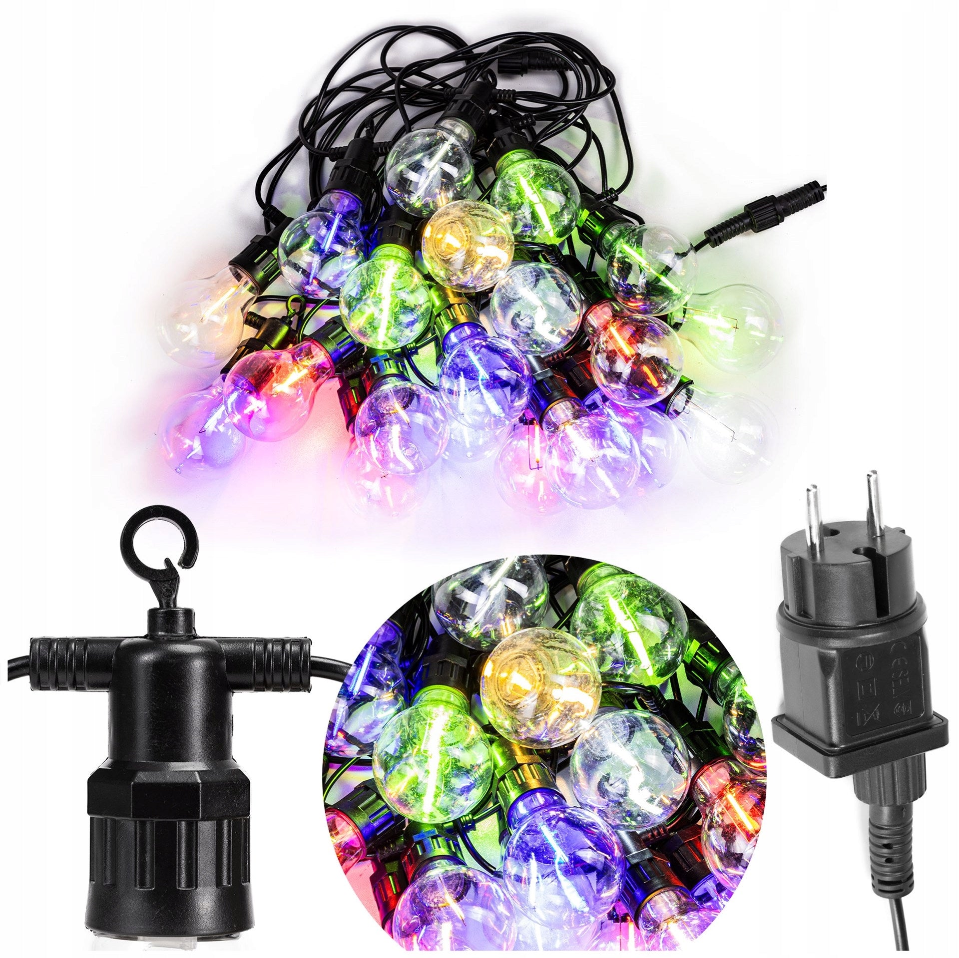 BULB GARLAND 20 LED MULTICOLOR OUTDOOR LIGHTS ELECTRICITY LIGHTING