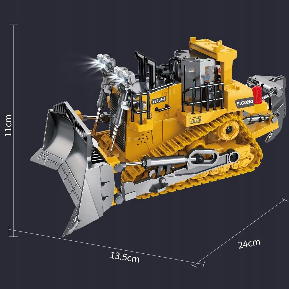 BULLDOZER CONSTRUCTION VEHICLE REMOTE CONTROLLED LIGHT EFFECTS Manufacturer code Spychacz Buldożer Zdalnie Sterowany