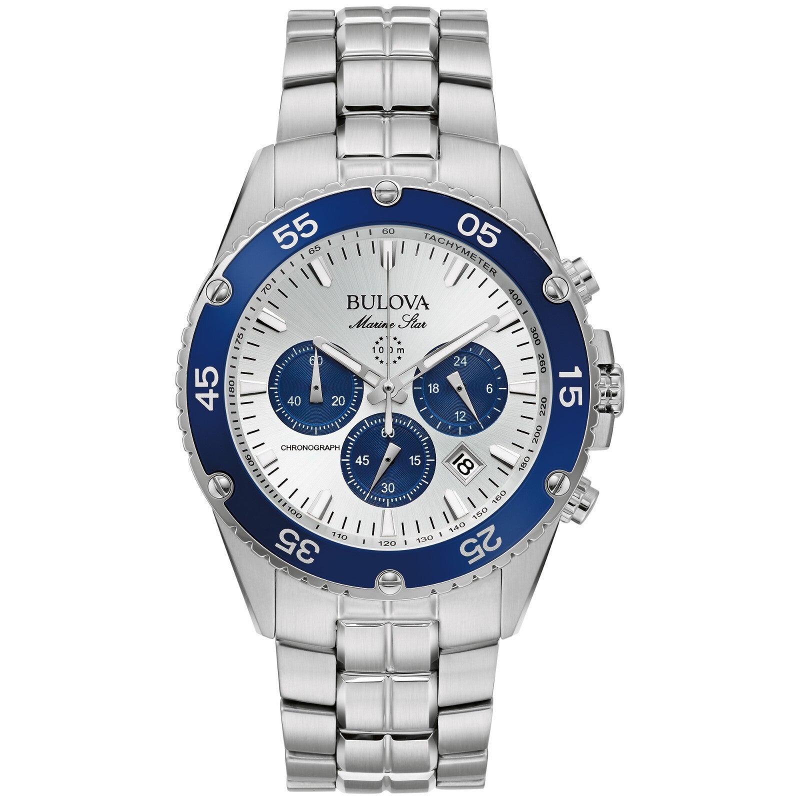 BULOVA MARINE STAR CHRONOGRAPH 98B423 MEN'S WATCH - SUPER QUALITY
