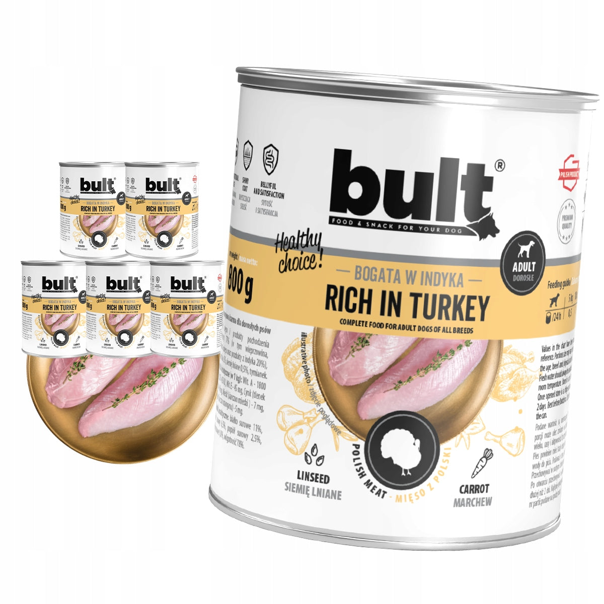 BULT PUSZKA BOGATA W INDYKA 800G 6szt.