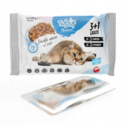 BULT Tuf Tuf for cats with trout and cod 4x100g