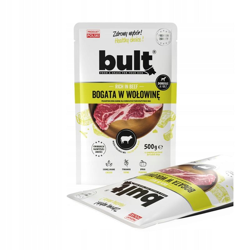 BULT WET DOG FOOD SACHET 500G BEEF