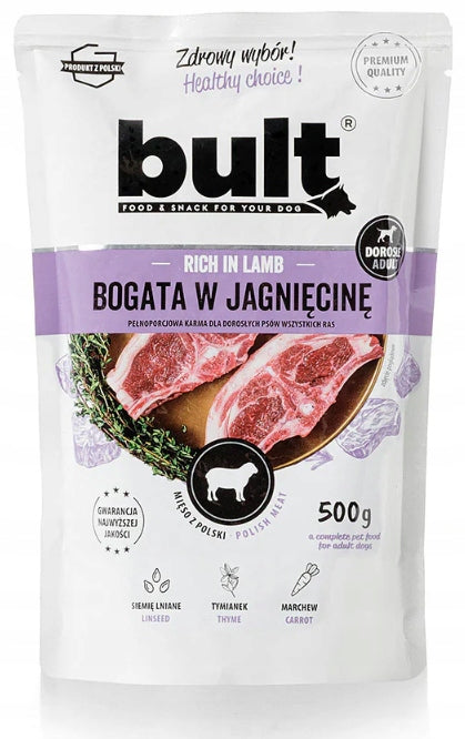 BULT WET DOG FOOD SACHET 500G LAMB