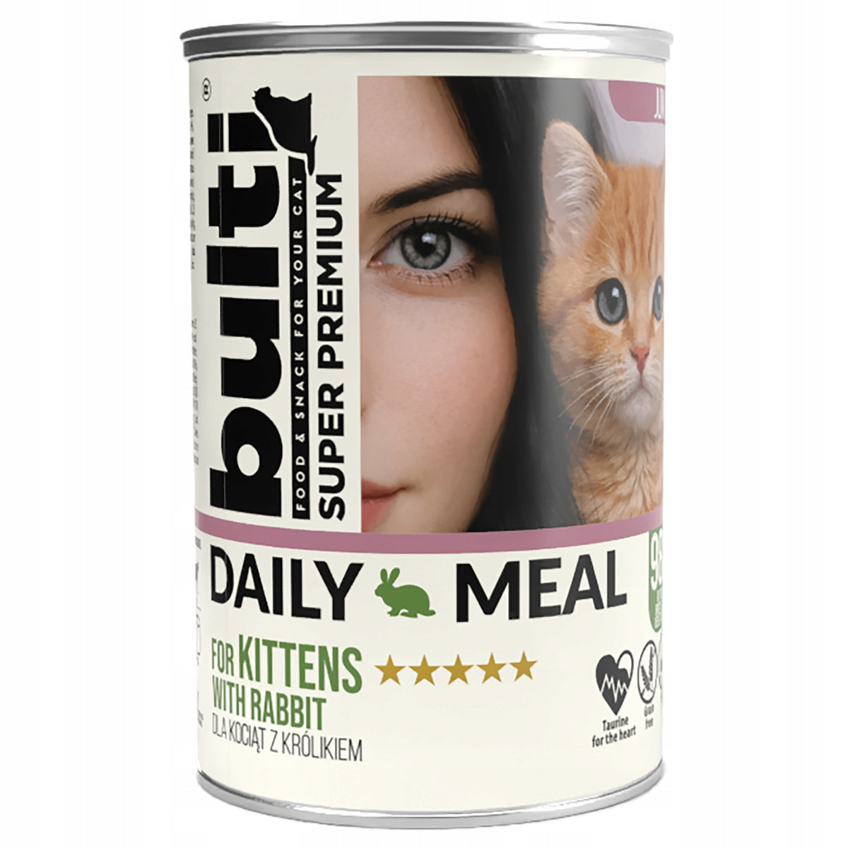 BULTI Daily Meal Kitten Wet Food for Kittens Rabbit 400g