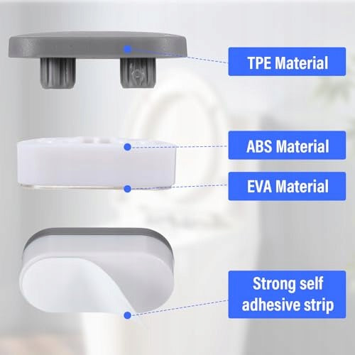 BUMPERS FOR TOILET SEAT ABS TPE SELF-ADHESIVE UNIVERSAL 6 PCS. Manufacturer code Producent niezależny