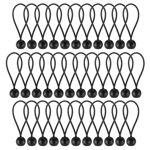 BUNGEE TENSIONER BALL BLACK ELASTIC STRING FOR TARPAULIN 35 PCS. Brand no brand