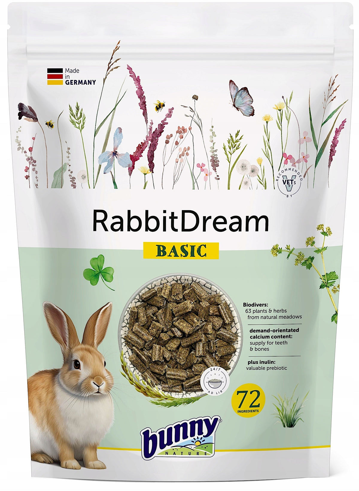 BUNNY NATURE Rabbit Dream BASIC 1,5kg - miniature rabbit food