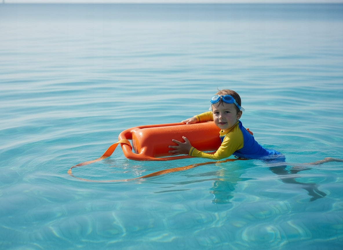 BUOY AND WHISTLE SWIMMING SAFETY SET BOARD with adjustable strap Model M/BJG