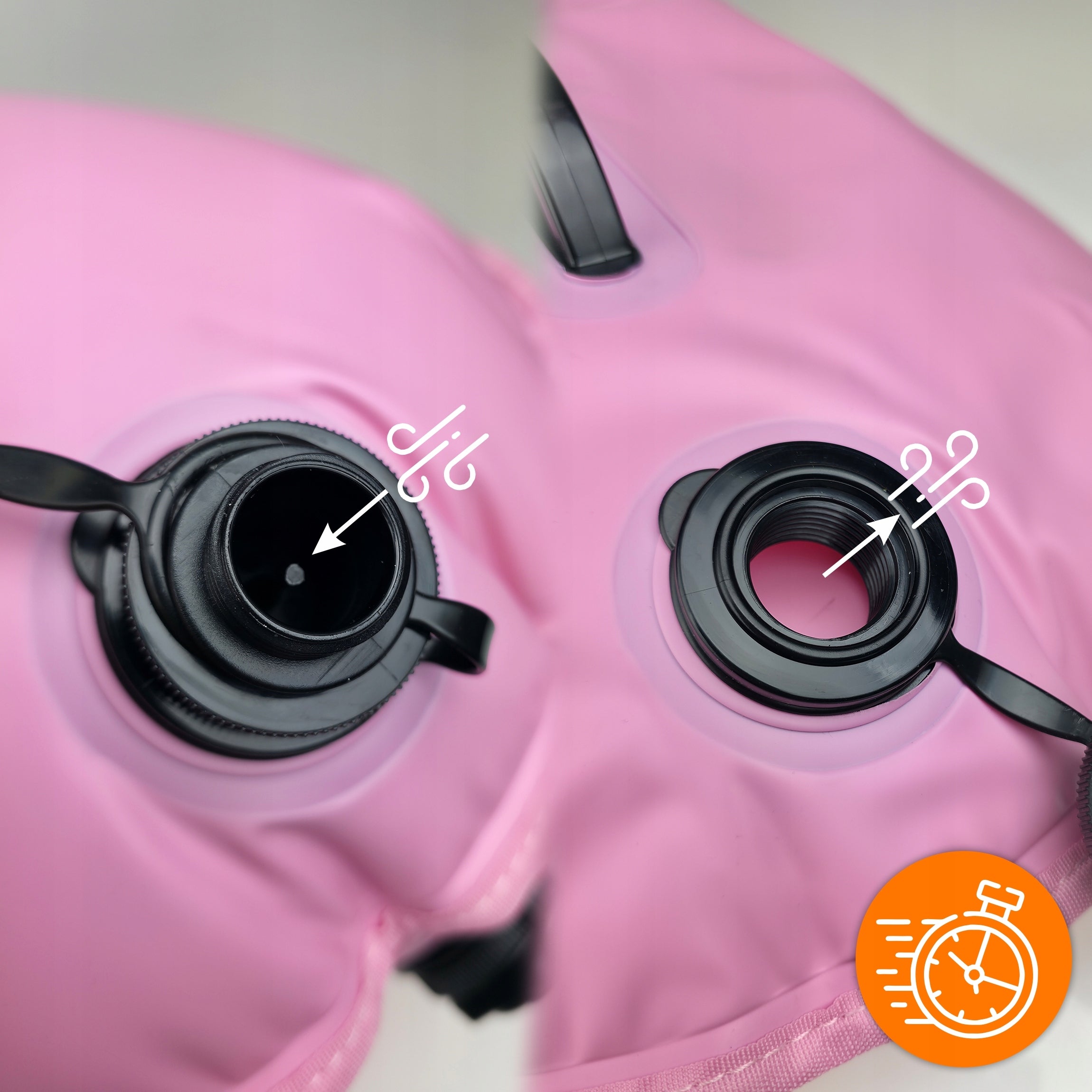 BUOY BELAY BUOY FOR SWIMMING INFLATABLE DRY CHAMBER WATERPROOF BAG Model AquaShield PINK