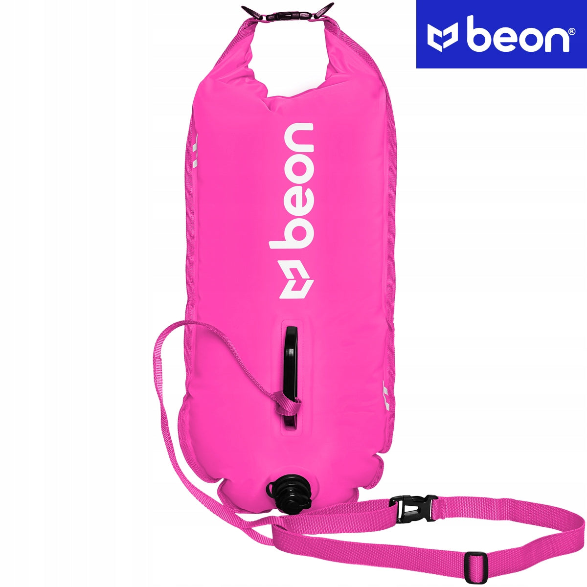 BUOY FOR SWIMMING SAFETY BUOY TRIATHLON TWO-CHAMBER PINK BEON Brand Beon