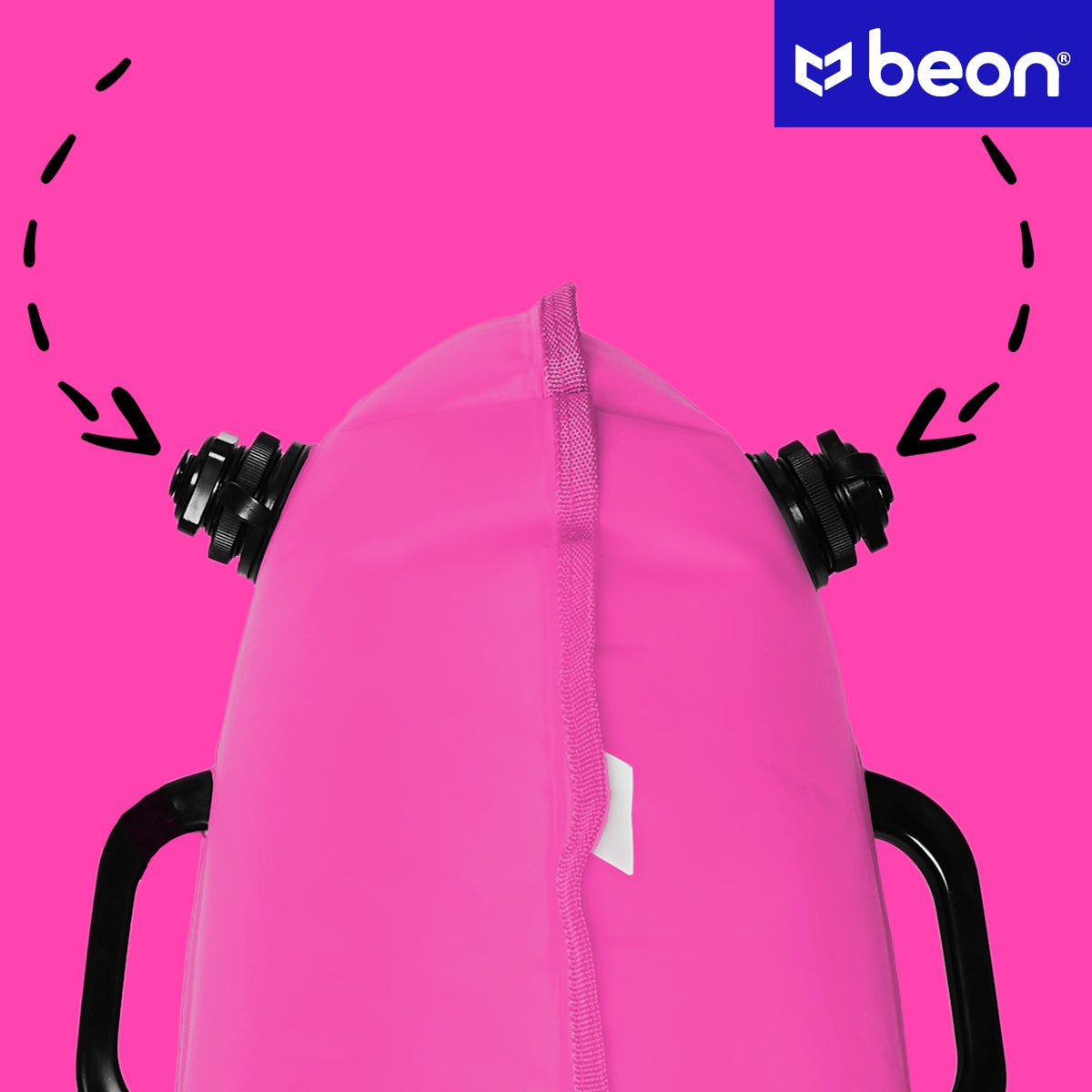 BUOY FOR SWIMMING SAFETY BUOY TRIATHLON TWO-CHAMBER PINK BEON Length 72 cm