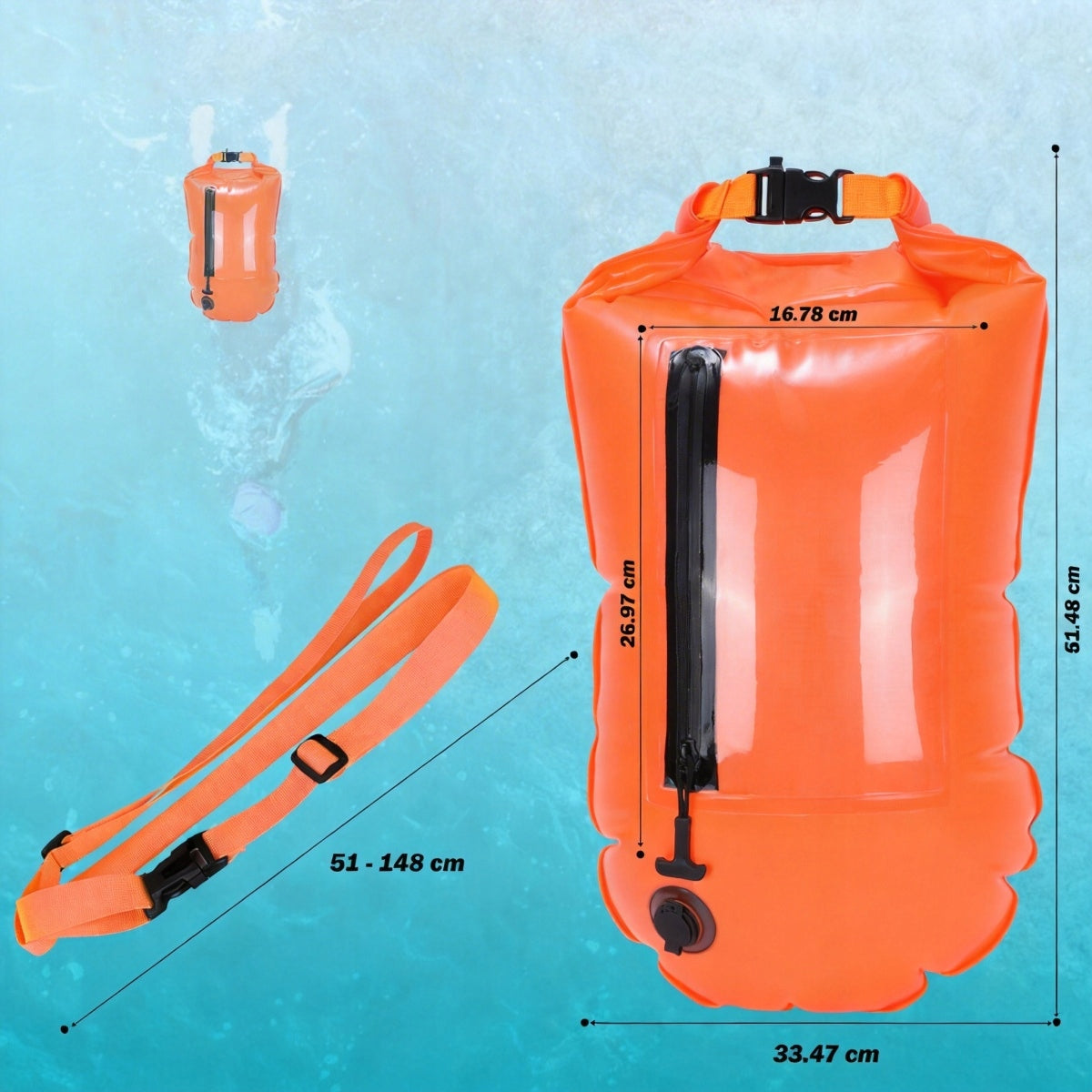 BUOY SAFETY BUOY FOR SWIMMING DRY POCKET INFLATABLE BOARD For not specified