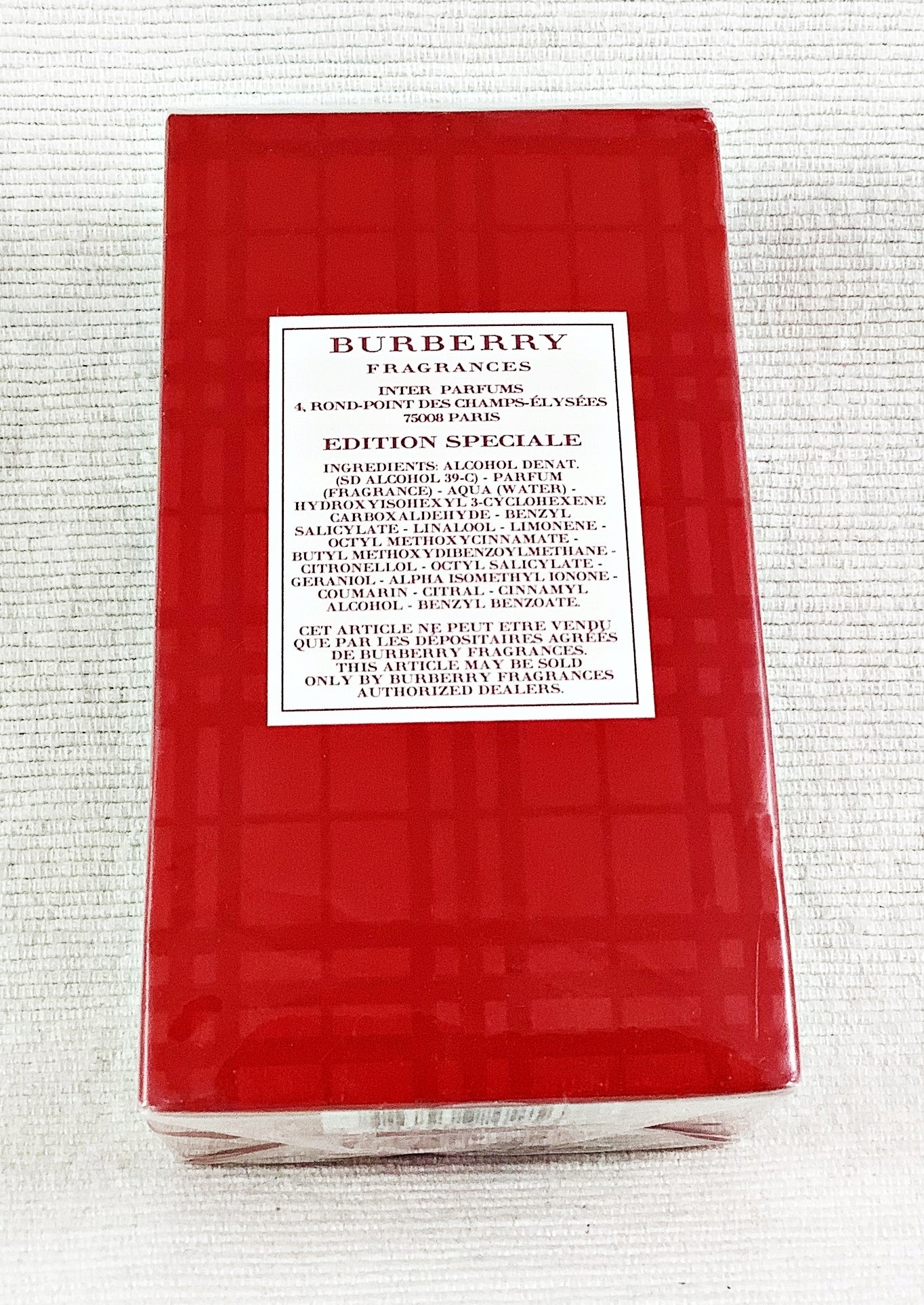 BURBERRY BRIT RED EDITION 100 ML EAU DE PARFUM UNIQUE Manufacturer code 3386463023600