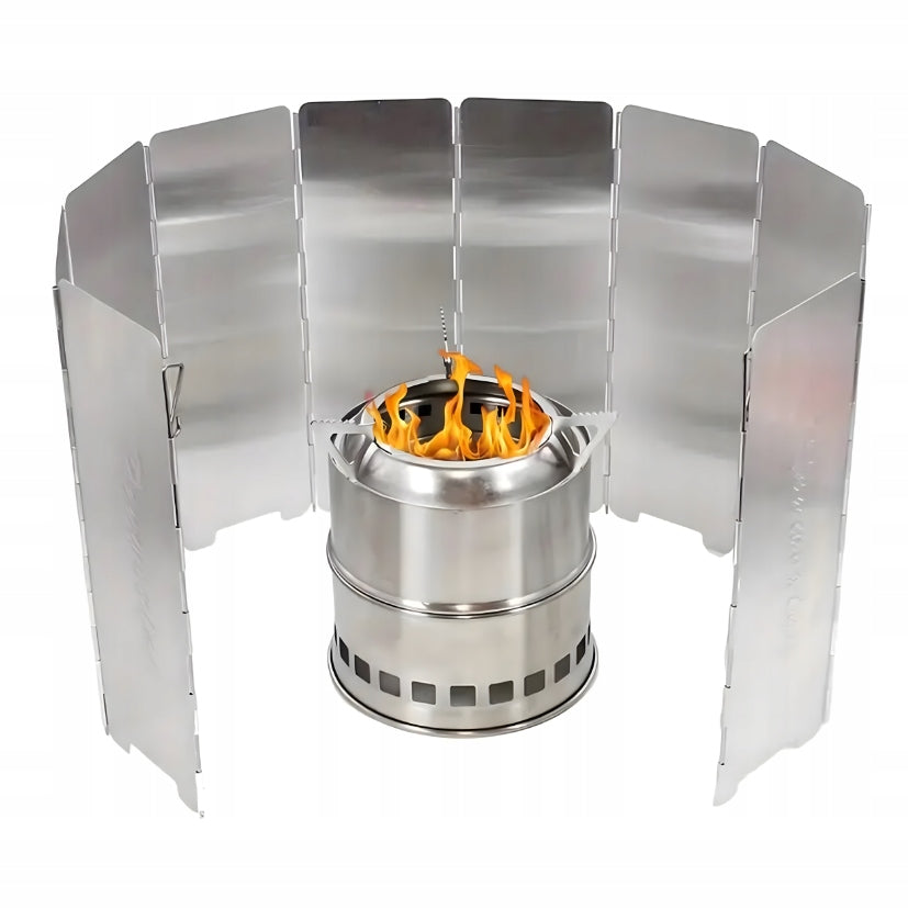 BURNER COOKER WIND SHIELD | FOLDING ALUMINUM PARTITION Manufacturer code Osłona przeciwwiatrowa kuchenki