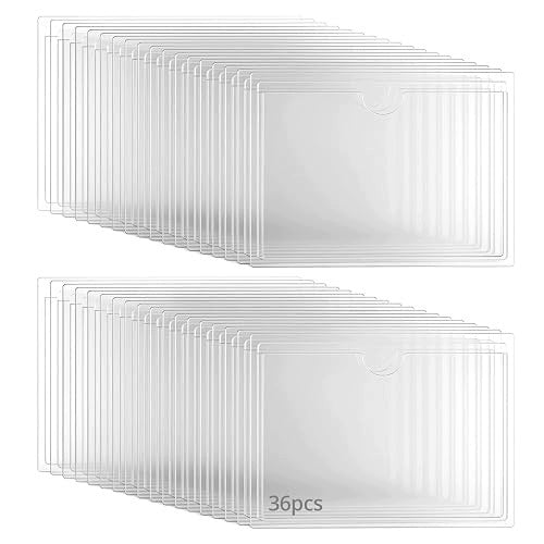 BUSINESS CARD HOLDERS SELF-ADHESIVE PCW TRANSPARENT OFFICE SCHOOL 36 PCS Brand no brand