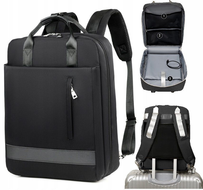 BUSINESS LAPTOP BACKPACK LUGGAGE BLACK WOMEN'S FOR AIRPLANE