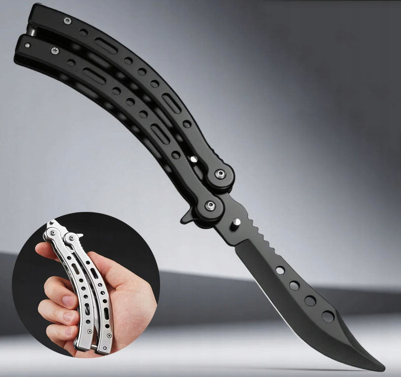 BUTTERFLY KNIFE BUTTERFLY BALISONG FOLDING BUTTERFLY CS:GO GIFT Manufacturer code KASAHDD