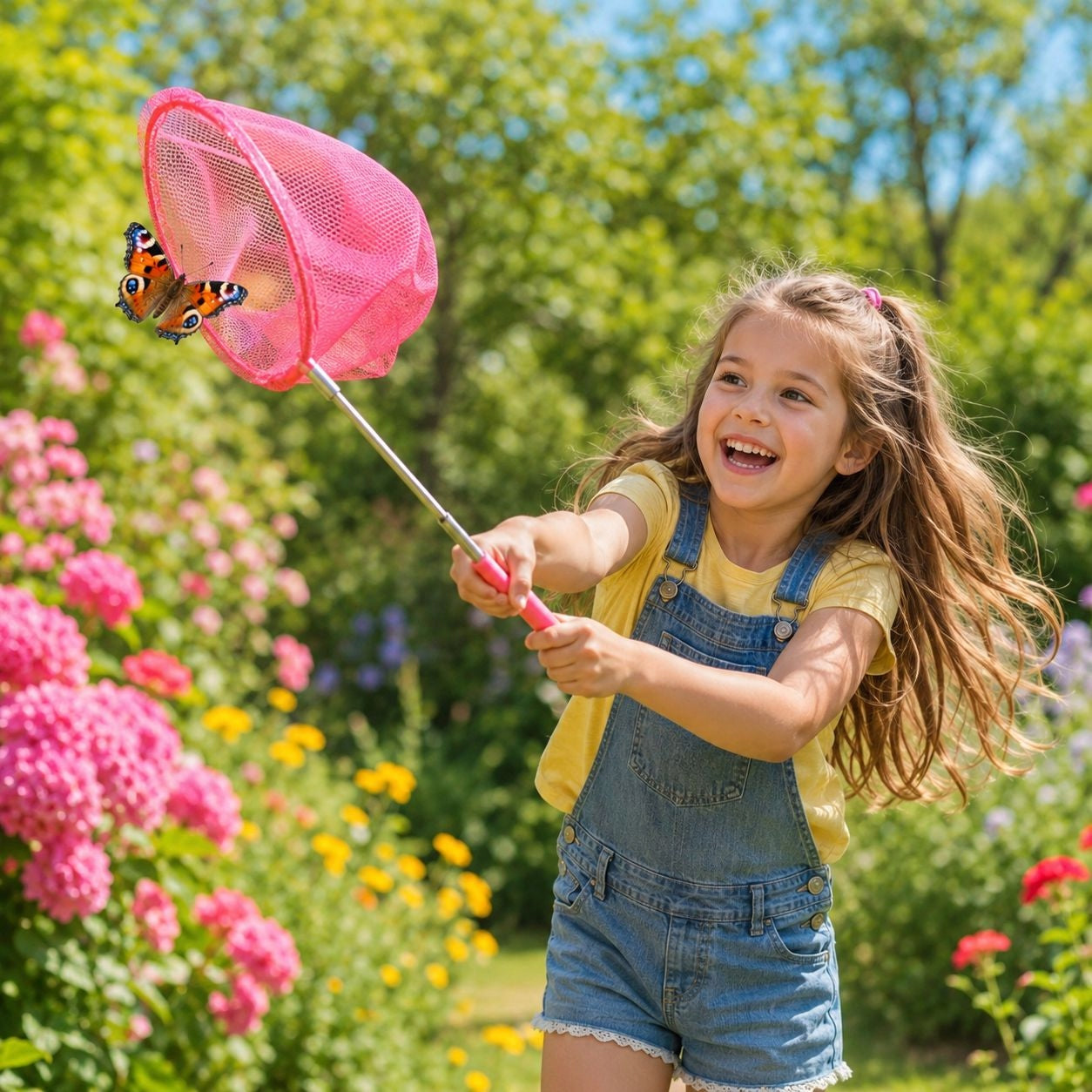 BUTTERFLY NET INSECTS FISH FOLDING TELESCOPIC FOR CHILDREN'S POOL 83cm Manufacturer code 3116605608316